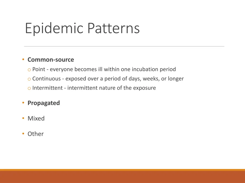 epidemic patterns