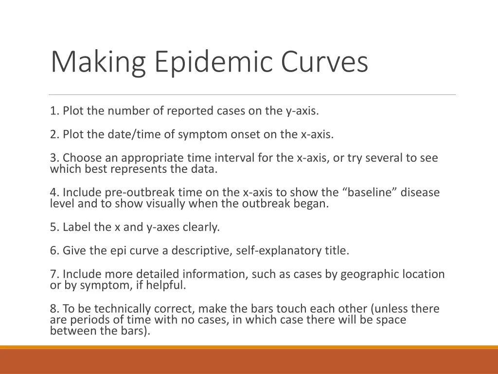 making epidemic curves