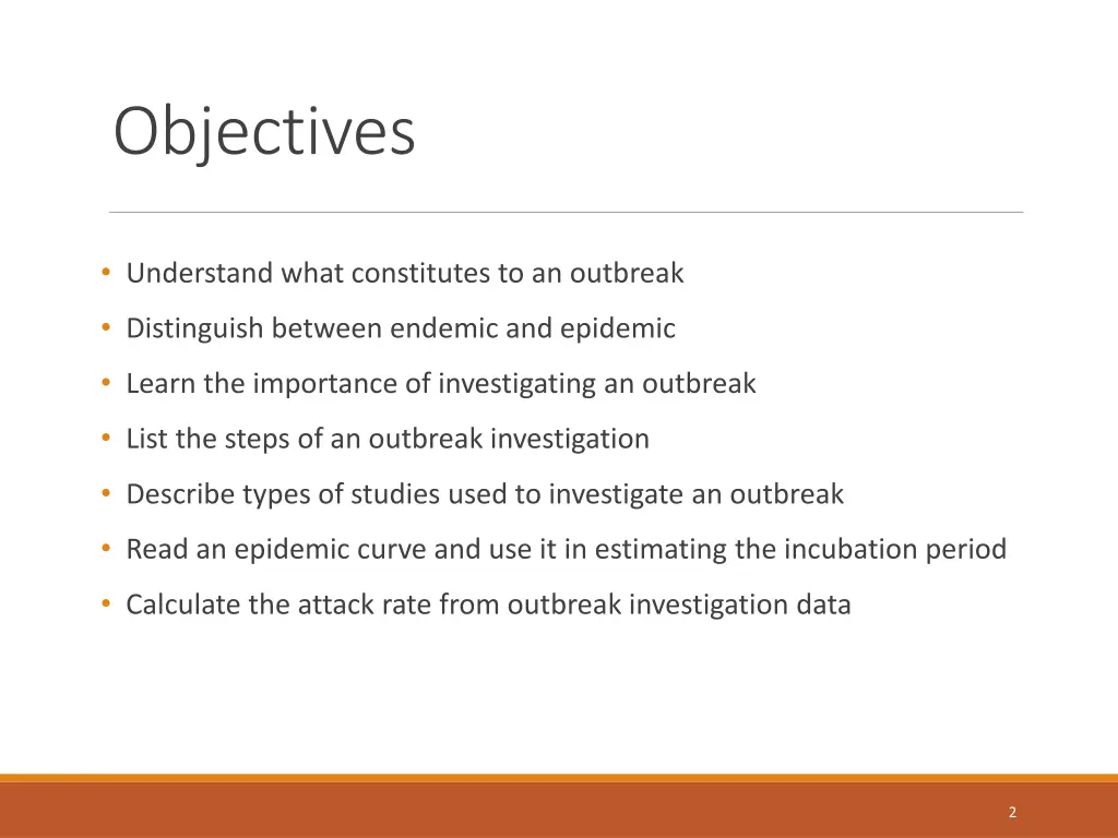 objectives