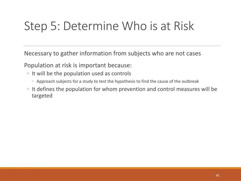 step 5 determine who is at risk