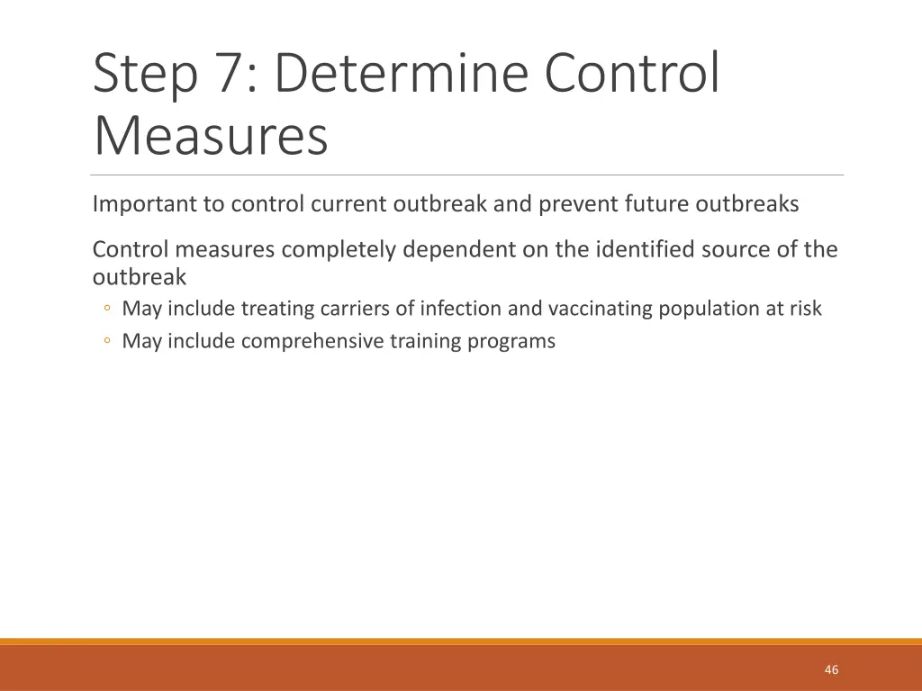 step 7 determine control measures