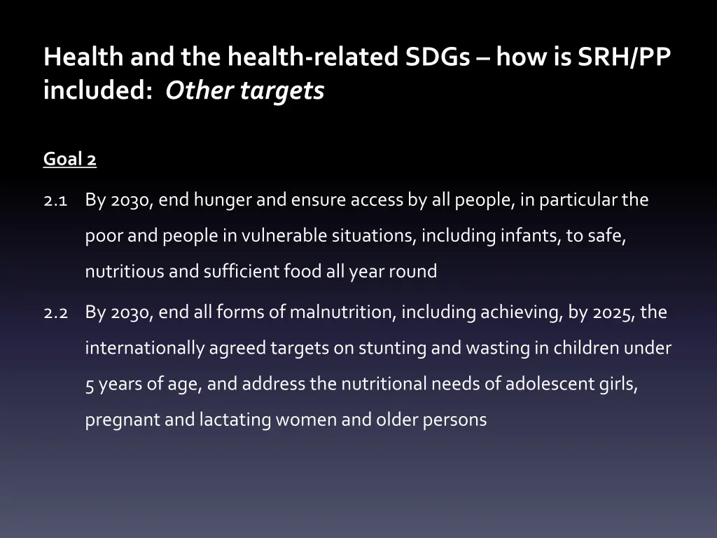 health and the health related sdgs 3