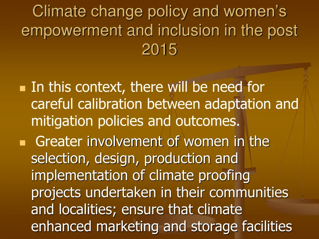 climate change policy and women s empowerment