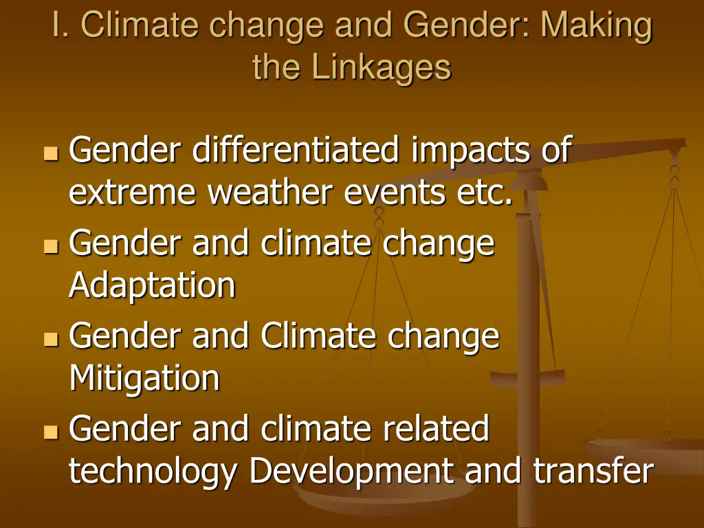 i climate change and gender making the linkages