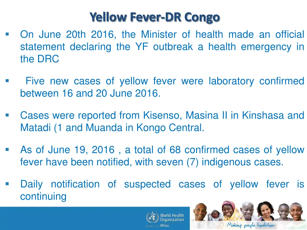 yellow fever dr congo