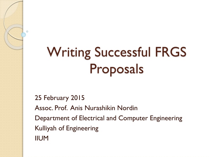 writing successful frgs proposals