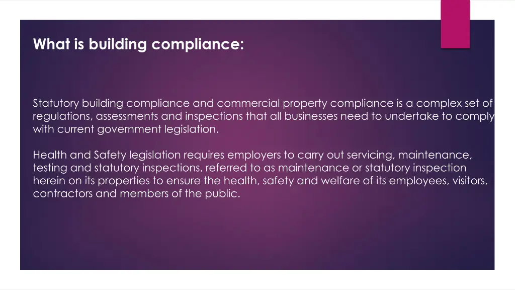 what is building compliance