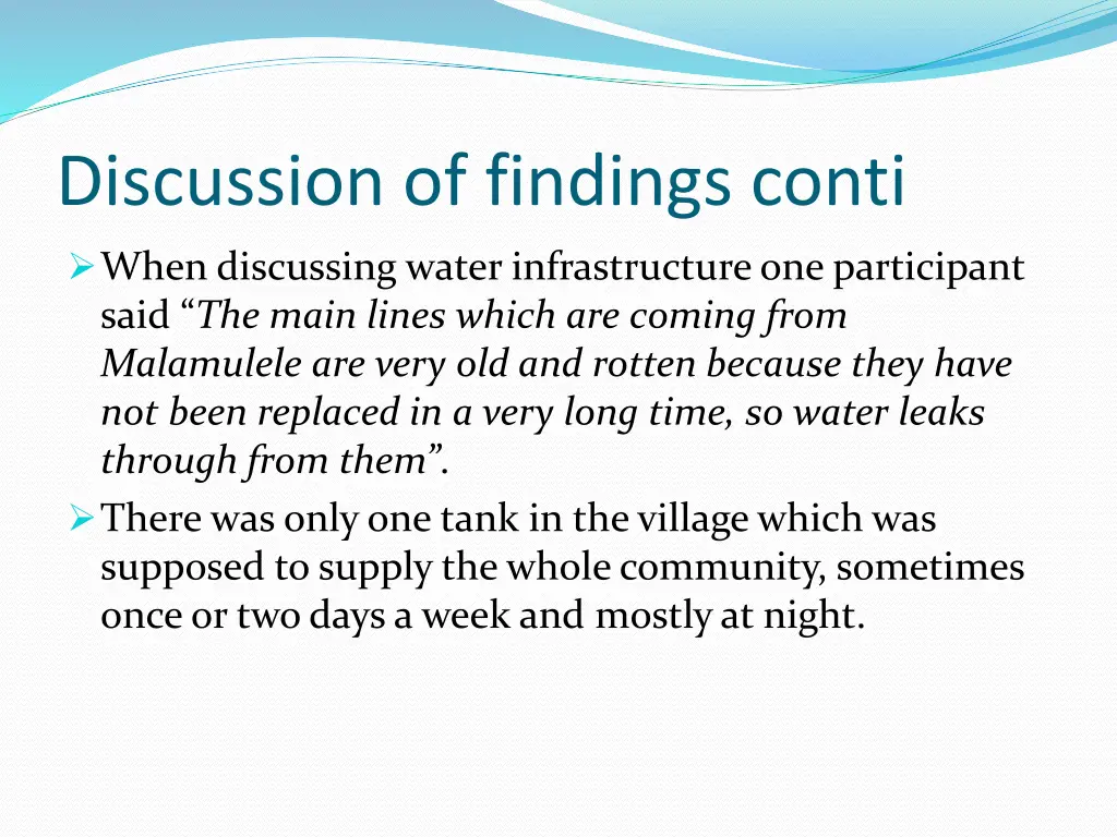 discussion of findings conti 1