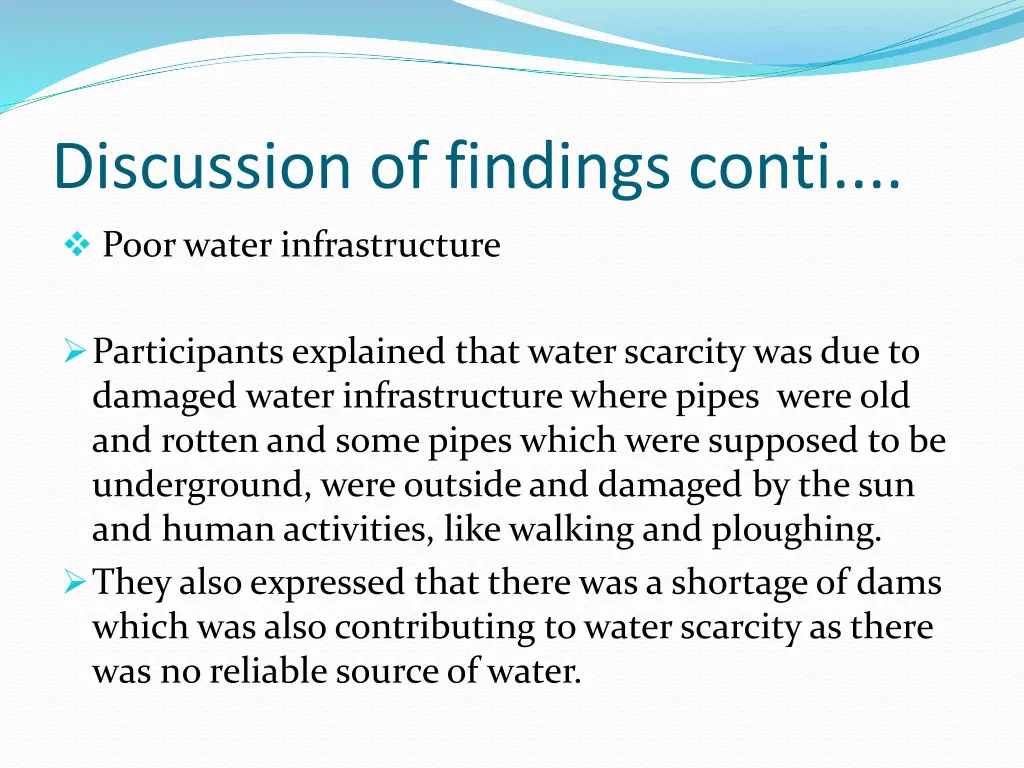 discussion of findings conti