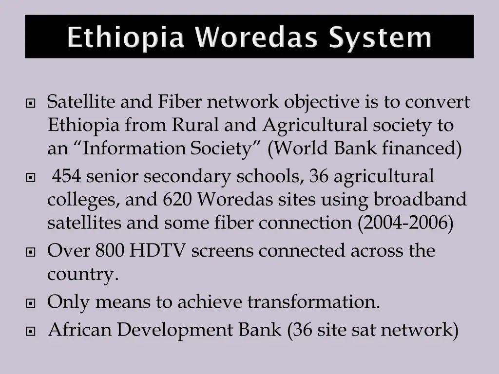 satellite and fiber network objective