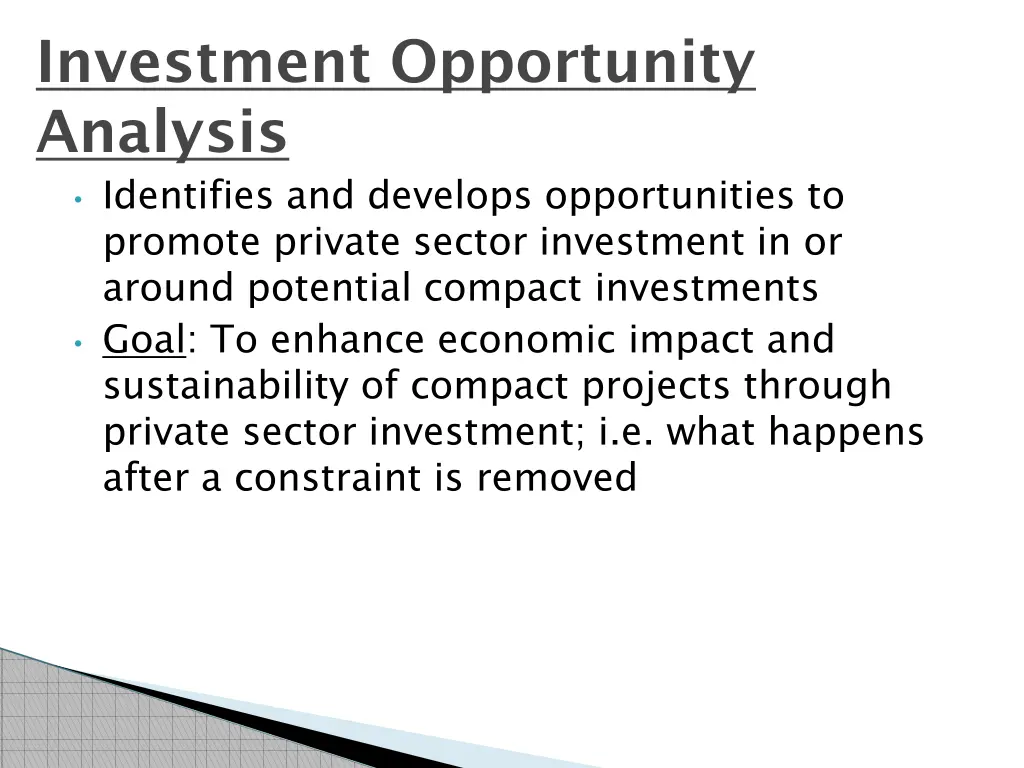 investment opportunity analysis