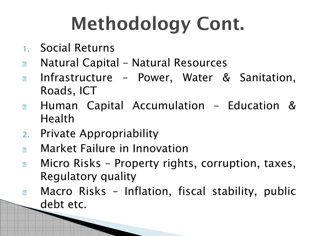 methodology cont