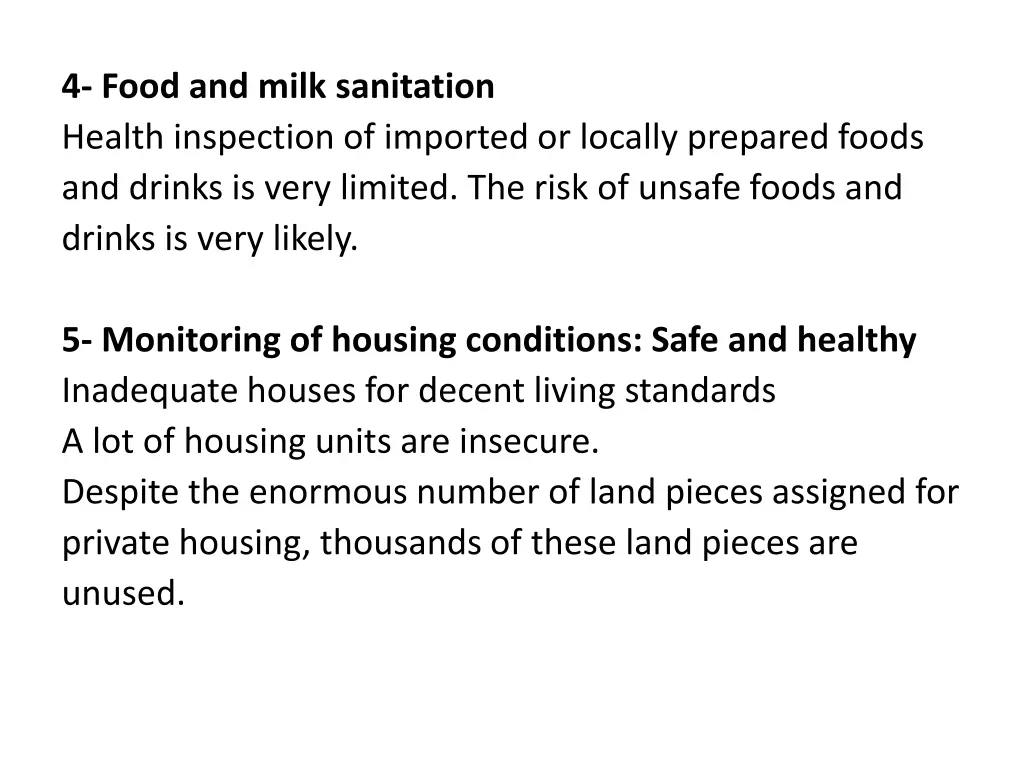 4 food and milk sanitation health inspection