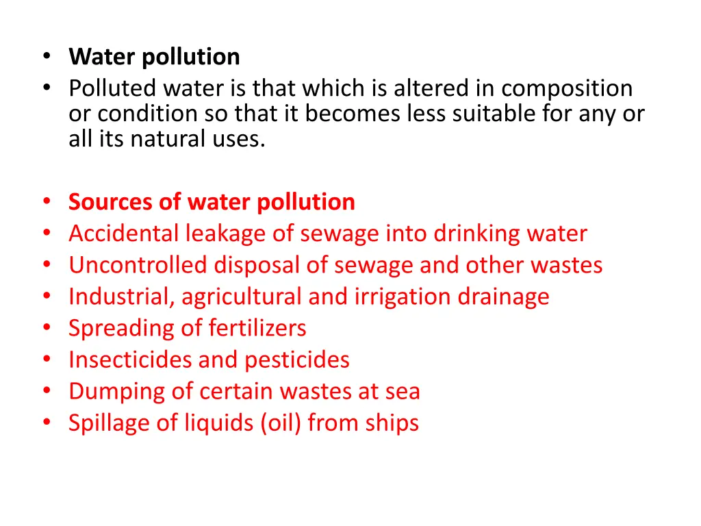 water pollution polluted water is that which
