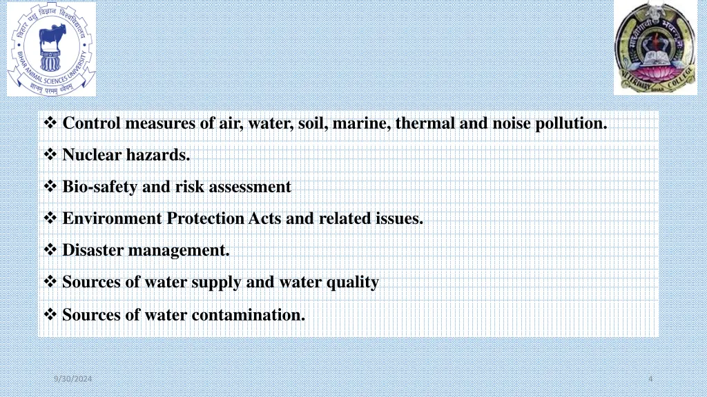 control measures of air water soil marine thermal