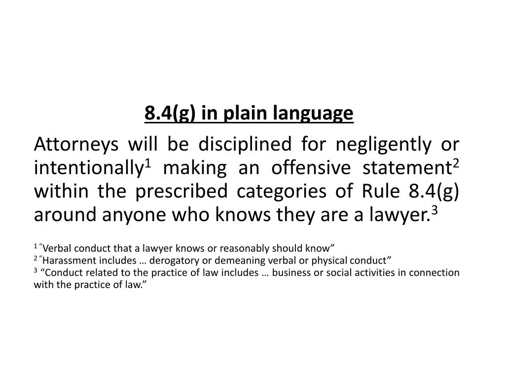 8 4 g in plain language attorneys will