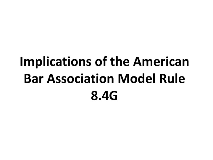 implications of the american bar association