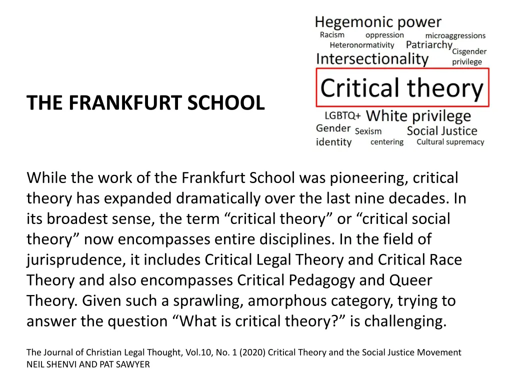 the frankfurt school