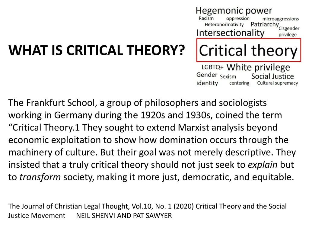 what is critical theory