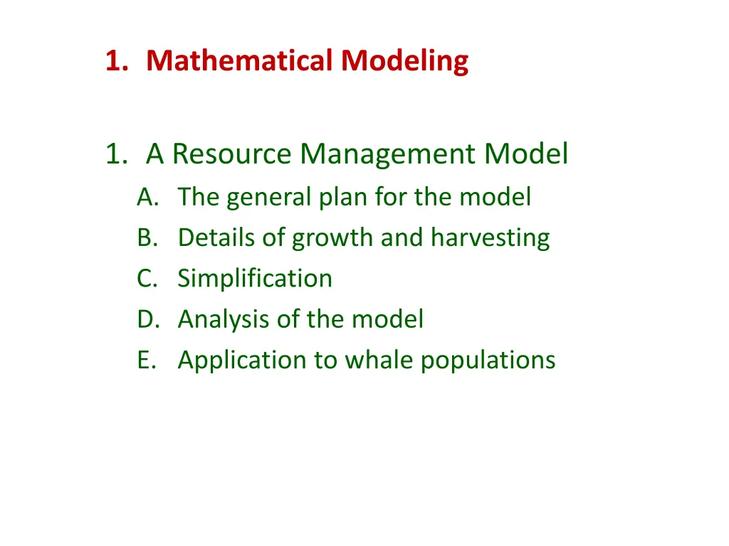 1 mathematical modeling