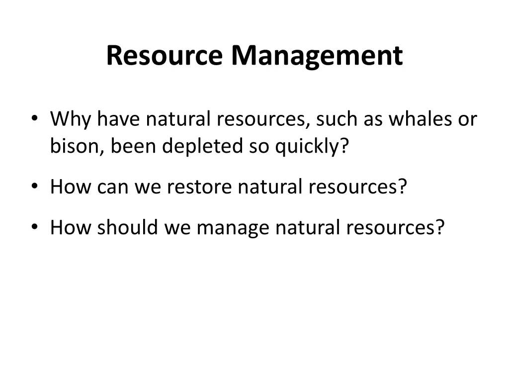 resource management