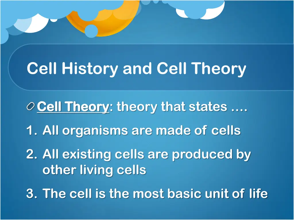 cell history and cell theory