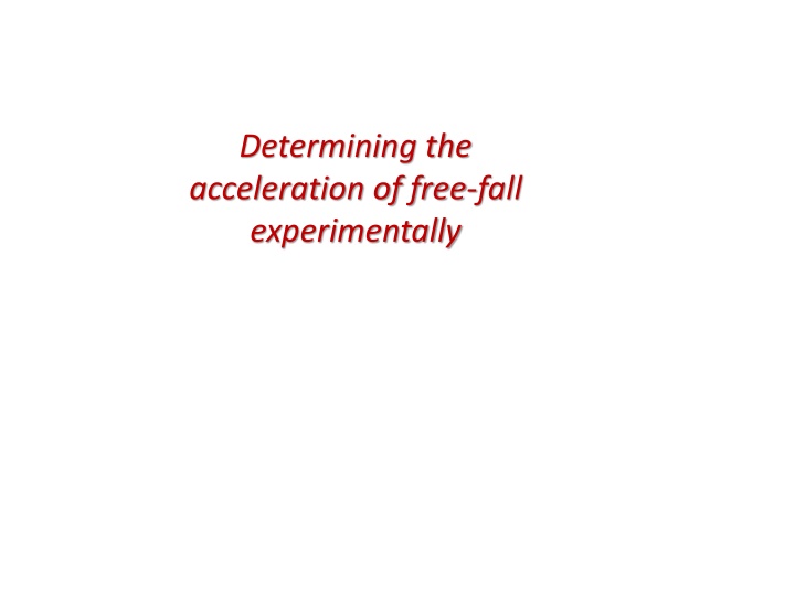 determining the acceleration of free fall