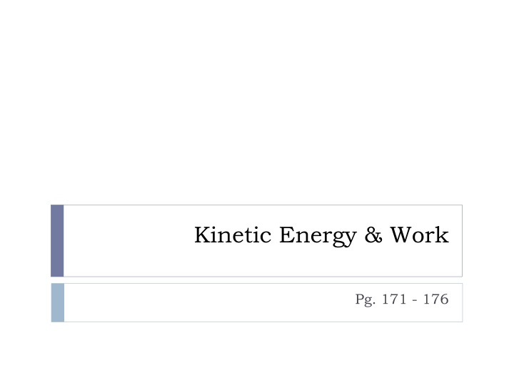 kinetic energy work