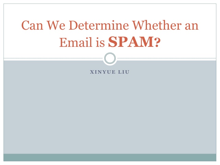 can we determine whether an email is spam