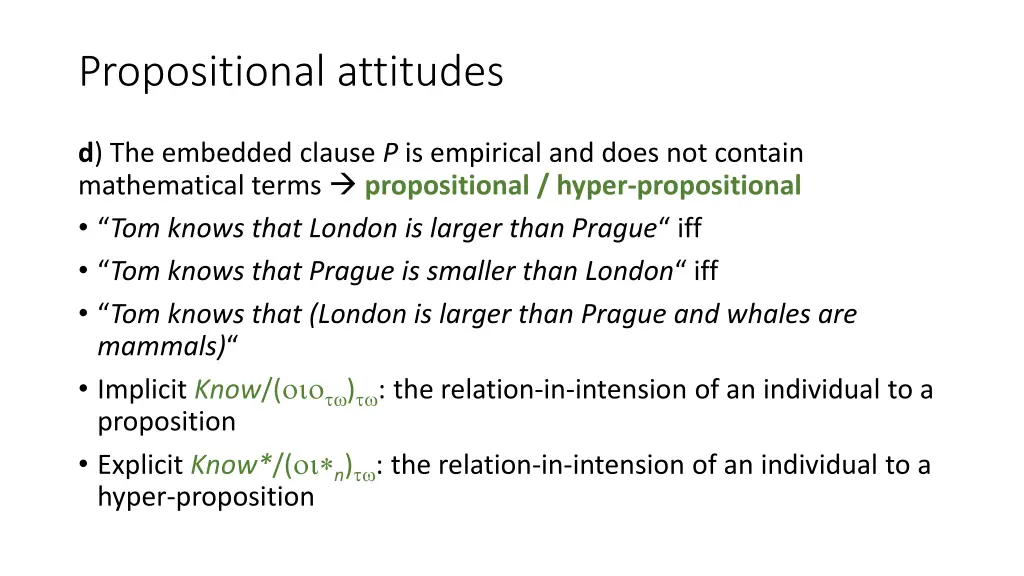 propositional attitudes 2