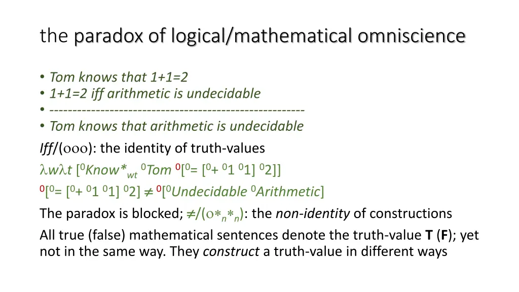 the paradox of logical mathematical omniscience