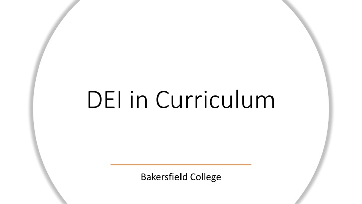 dei in curriculum