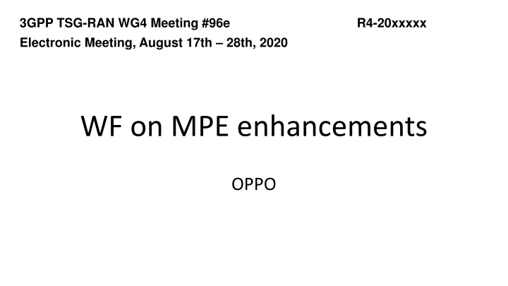 3gpp tsg ran wg4 meeting 96e electronic meeting