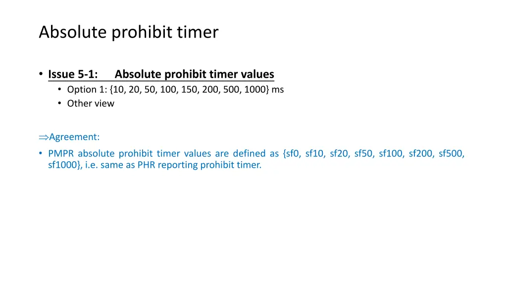 absolute prohibit timer