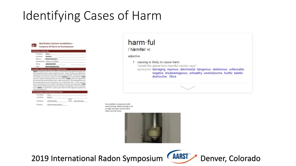 identifying cases of harm