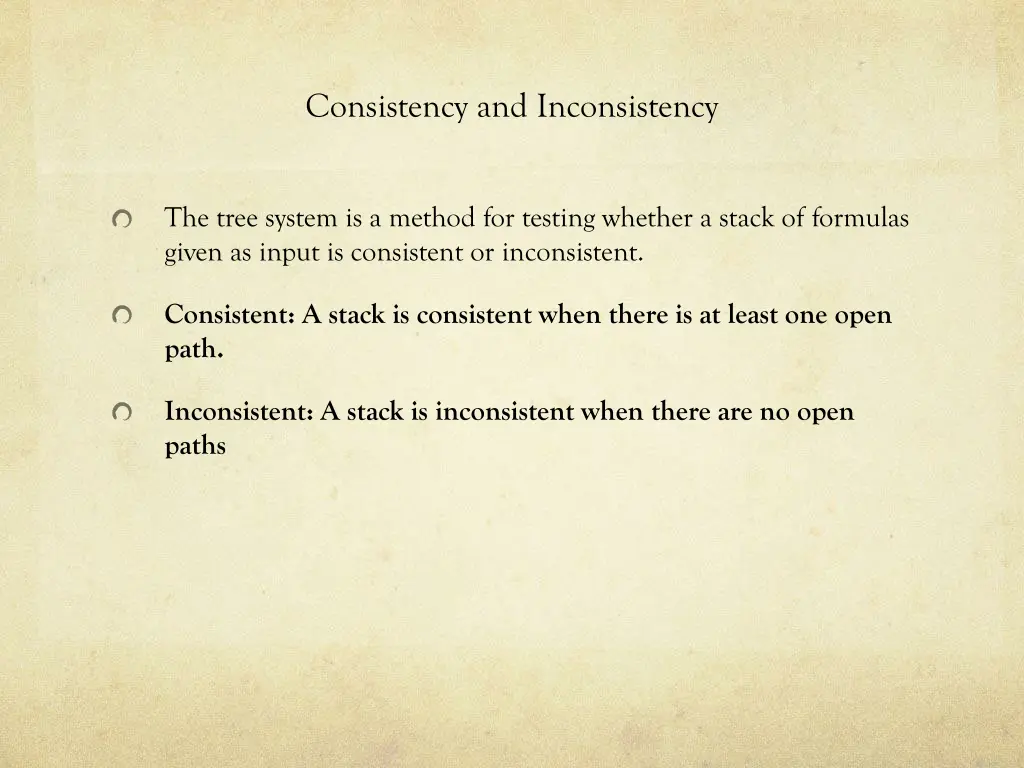 consistency and inconsistency