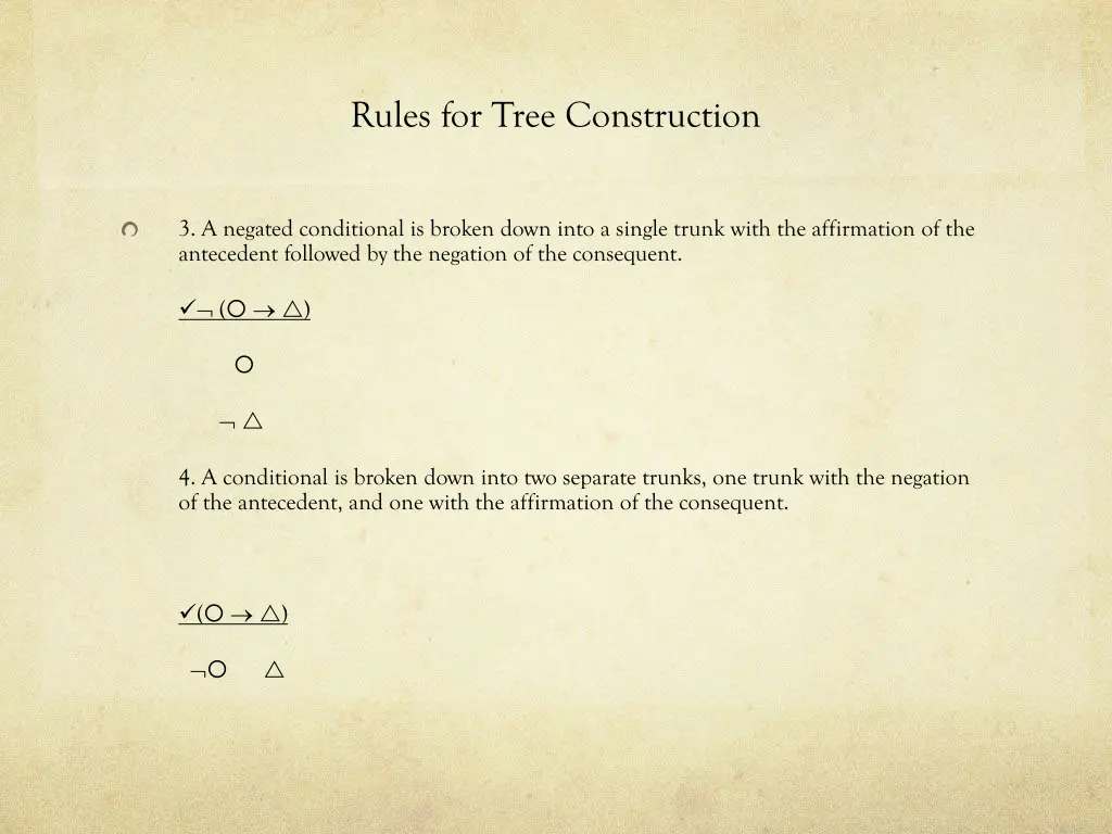 rules for tree construction 1