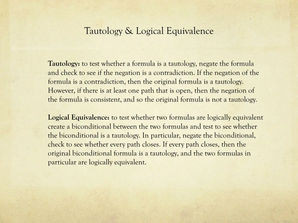 tautology logical equivalence