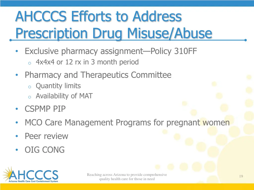 ahcccs efforts to address prescription drug