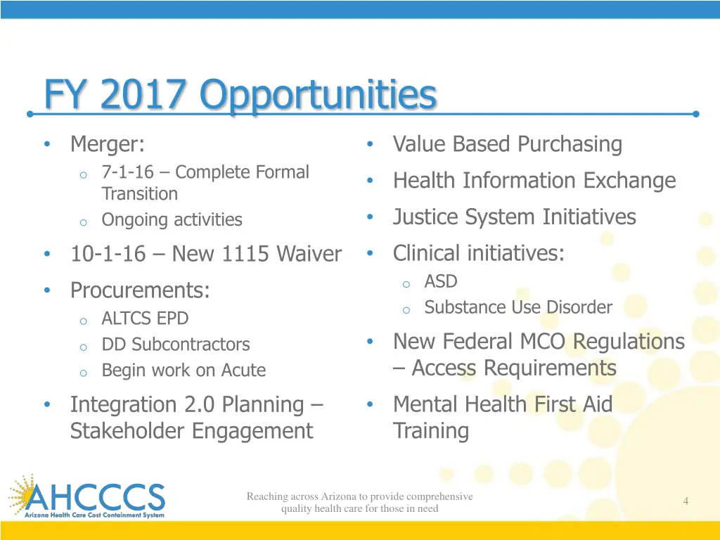 fy 2017 opportunities