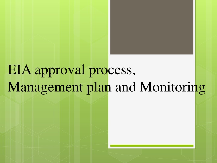 eia approval process management plan