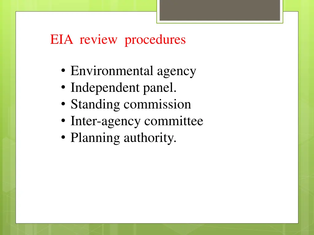 eia review procedures