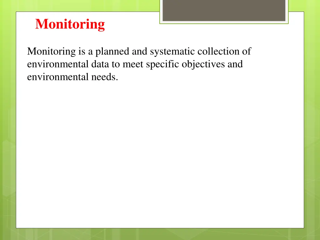 monitoring