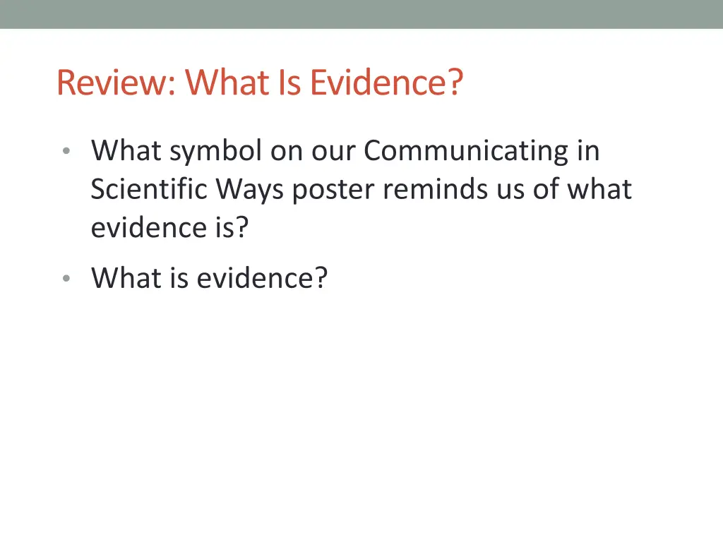 review what is evidence