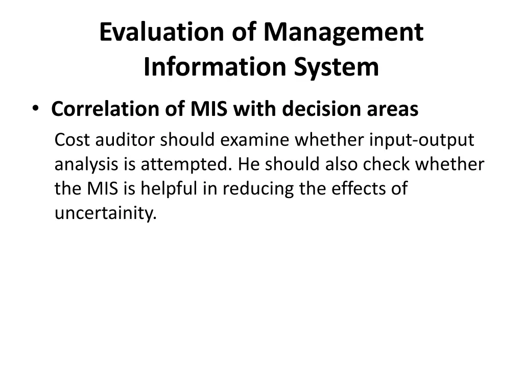 evaluation of management information system 2