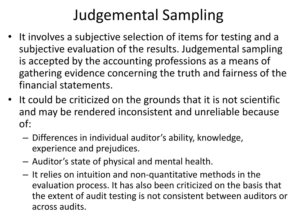 judgemental sampling