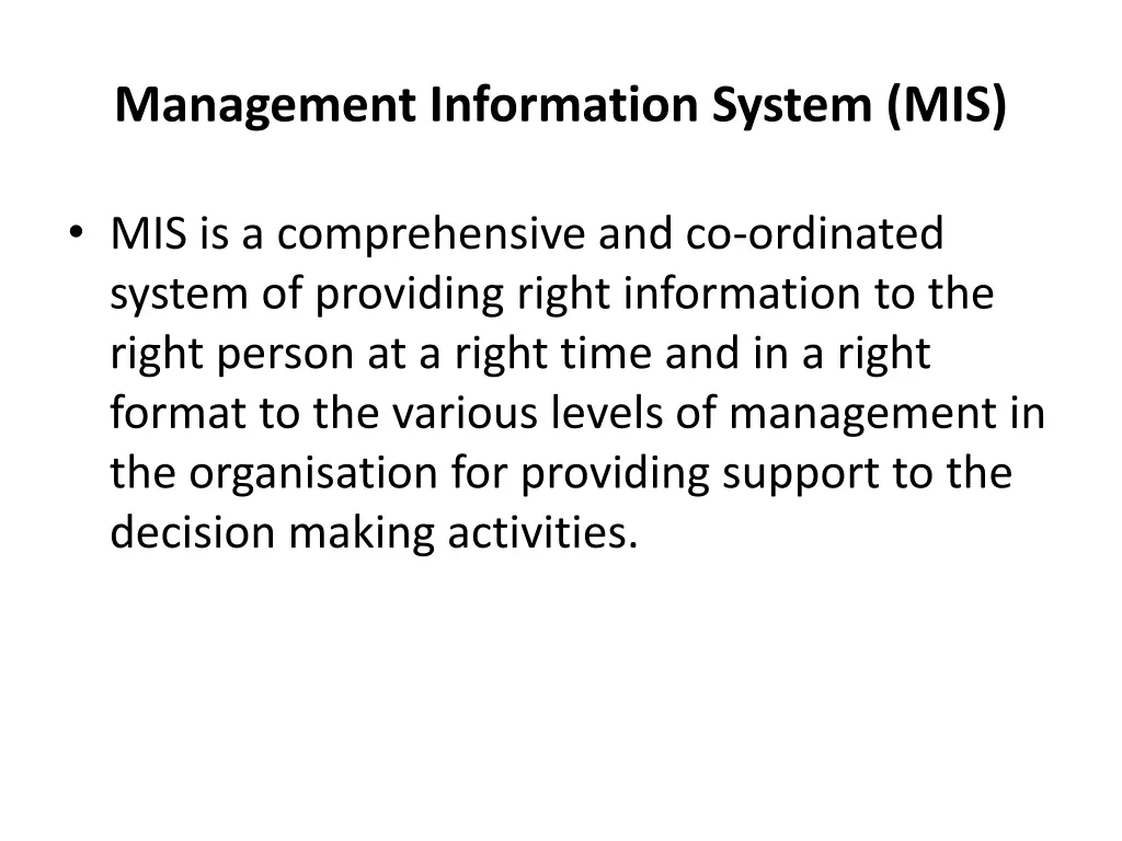 management information system mis