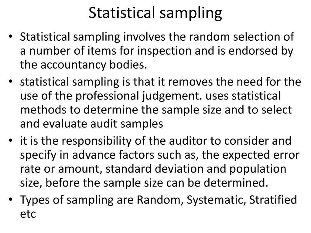 statistical sampling