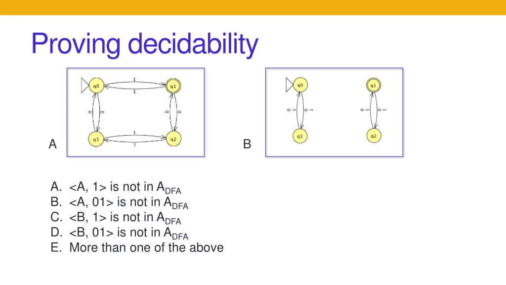 proving decidability 1