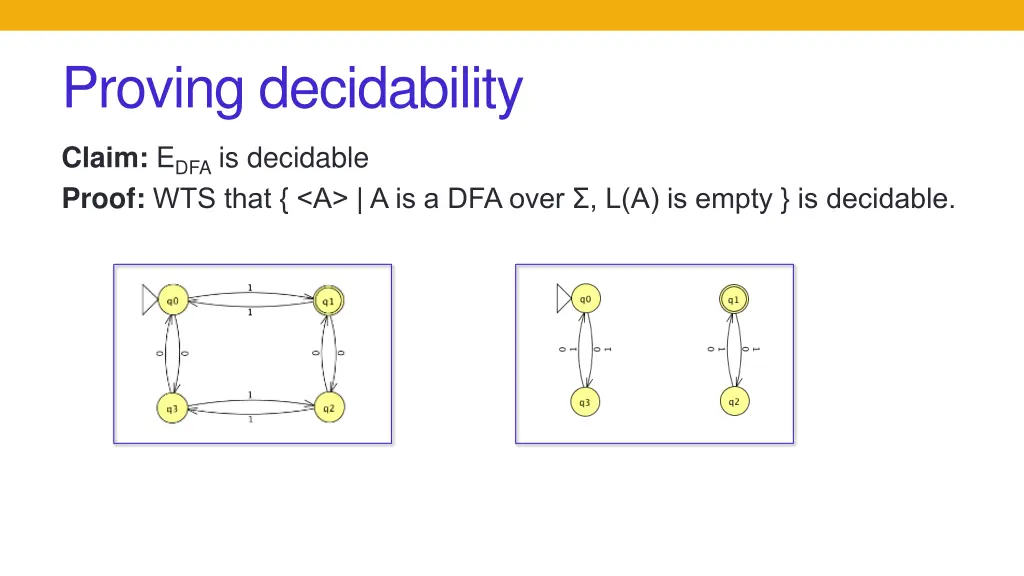 proving decidability 3